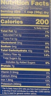 Organic rotini 100% whole wheat - Nutrition facts