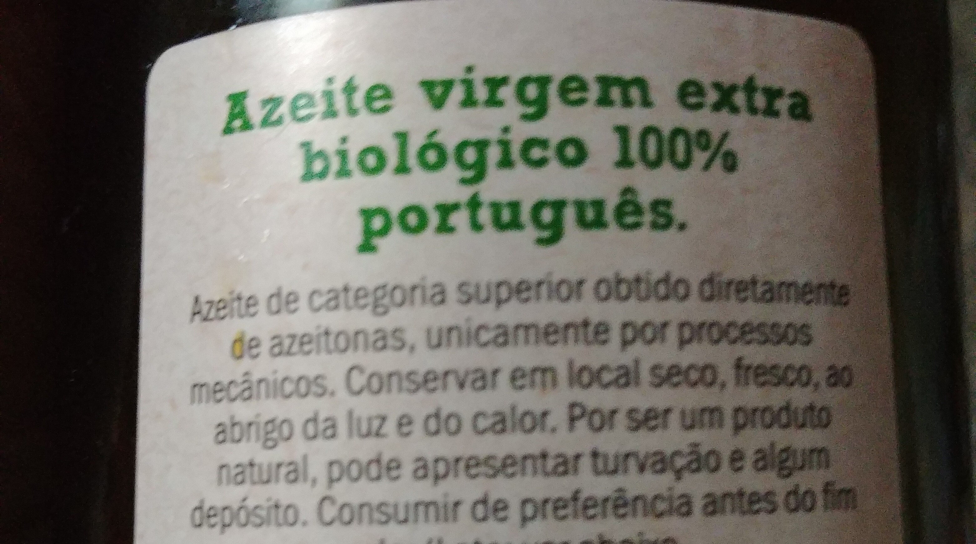 Aceite virgen extra bio - Ingredients