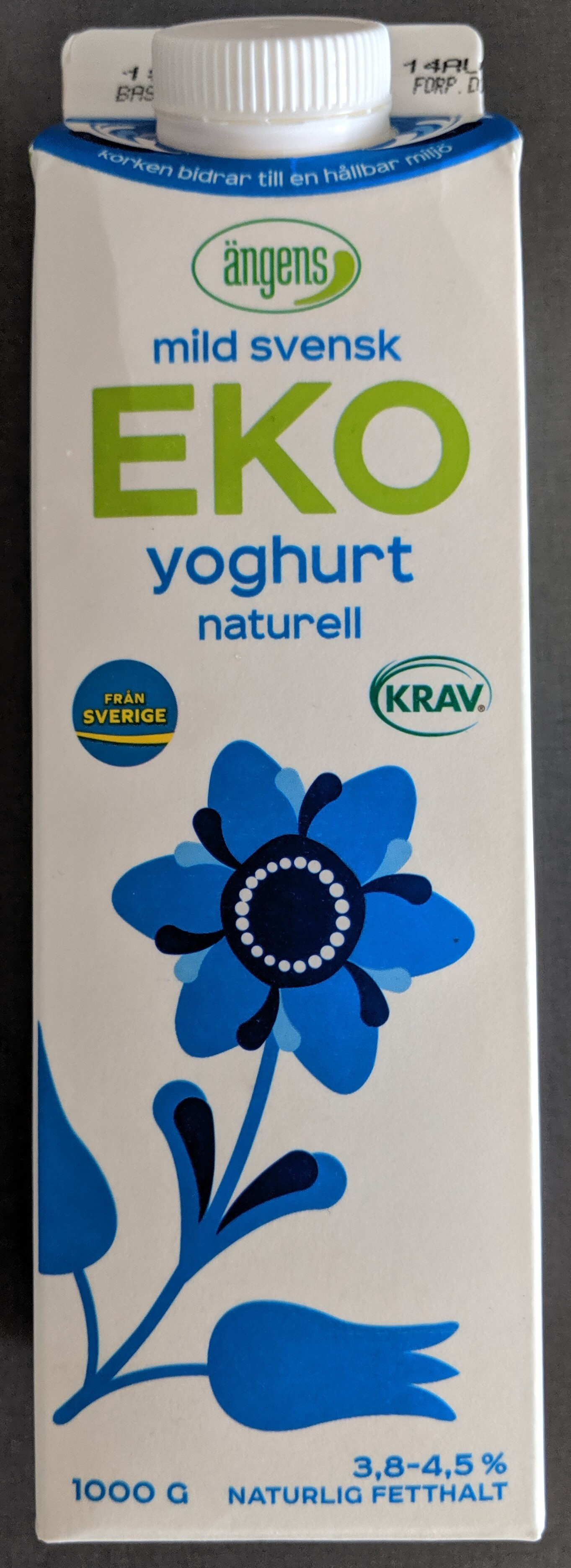 ängens mild svensk eko yoghurt naturell - Produkt