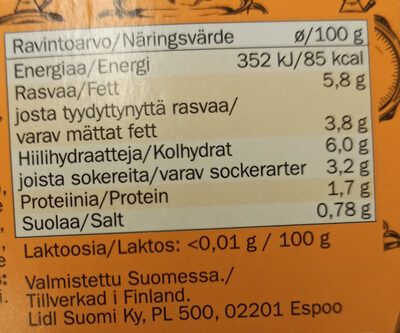 Kasvissosekeitto - Nutrition facts - fi