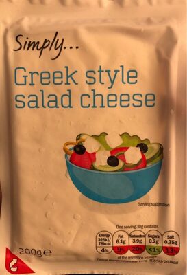 Calories in Lidl Greek Style Salad Cheese