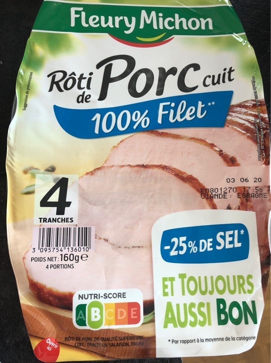 Roti porc cuit - Produit