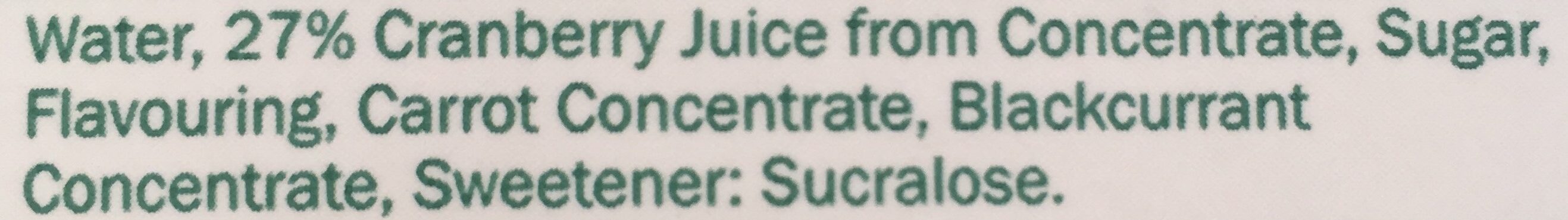 Refreshing Cranberry Juice drink - Ingredientes - en