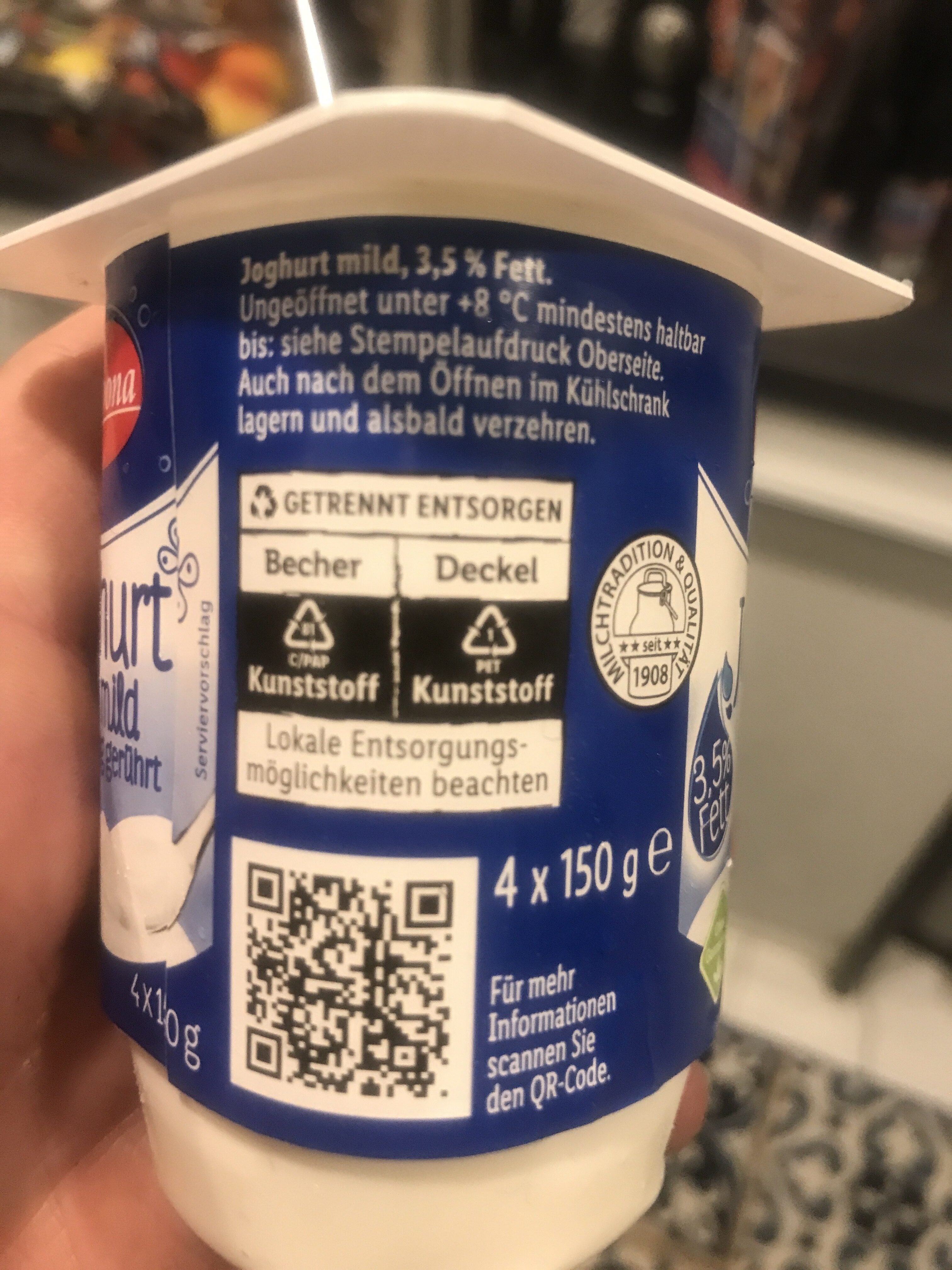 Joghurt mild - Ingredienser - de
