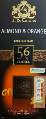 Chocolat Noir Amande et Écorces d'Orange - Product - en