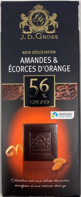 Chocolat Noir Amande et Écorces d'Orange - Produit