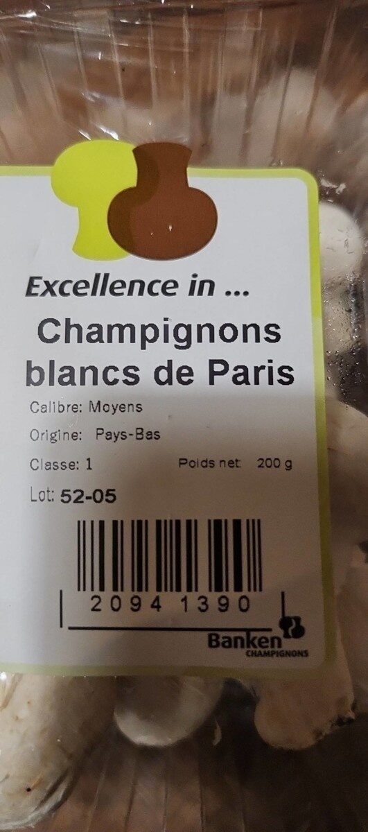 Champignons Blanc de Paris - Producto - en