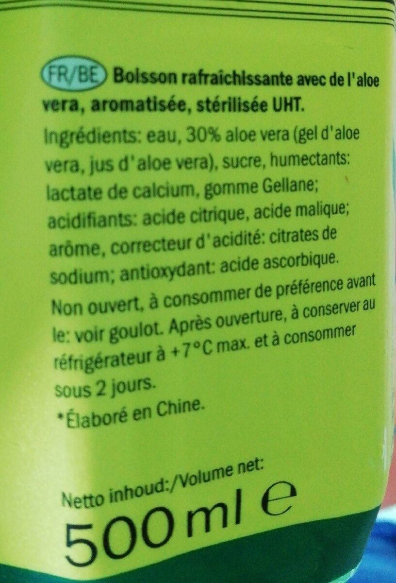 Aloe Vera drink - Ingrédients