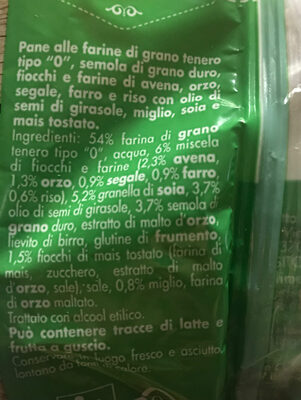 Pan Bauletto 8 Cereali e Soia - Ingredientes - it