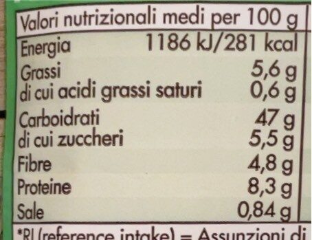Pan Bauletto 8 Cereali e Soia - Nutrition facts - it