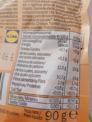 compte - Nutrition facts - fr