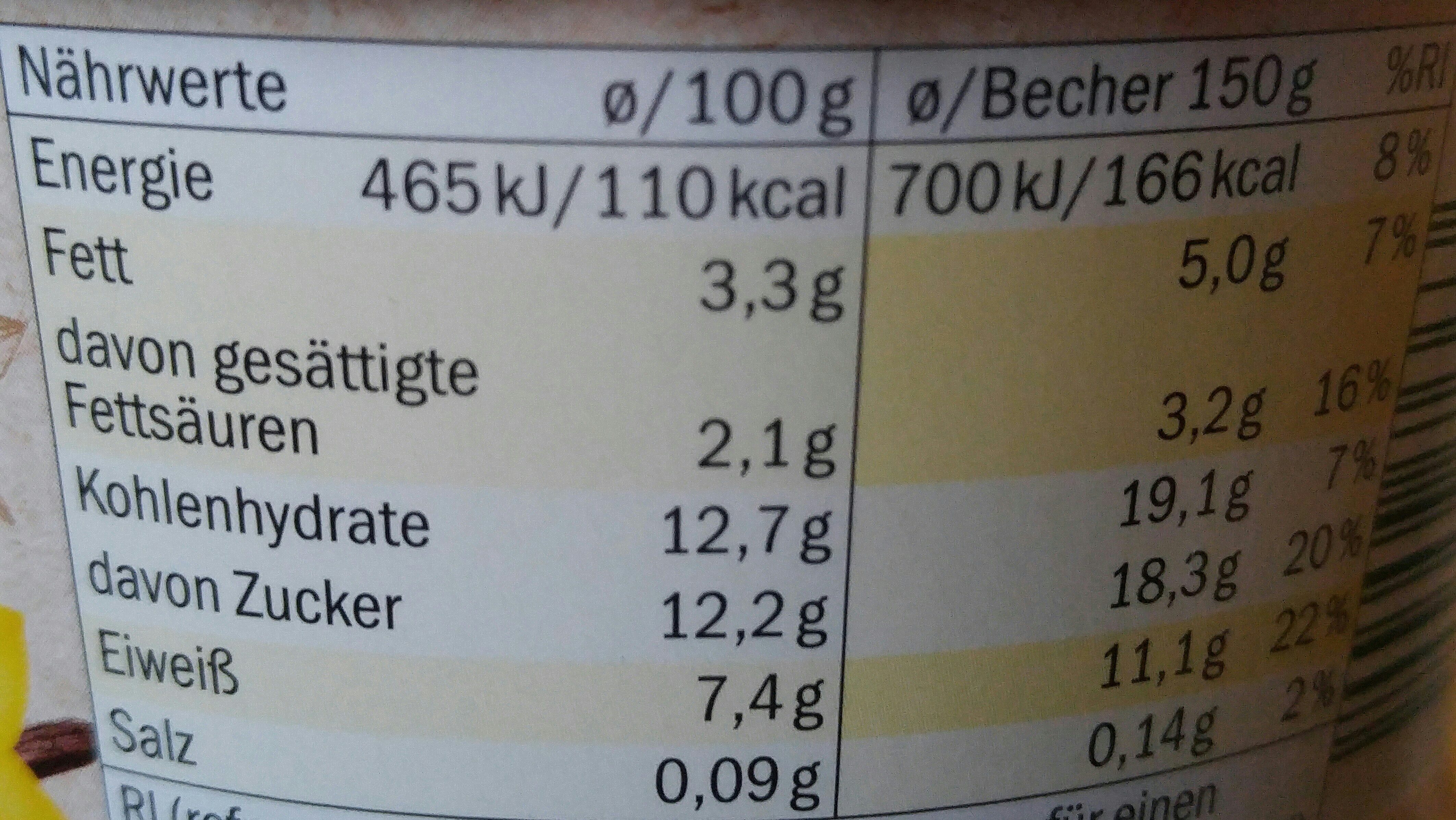 Bio organic queso quark Vainilla - Ingrédients