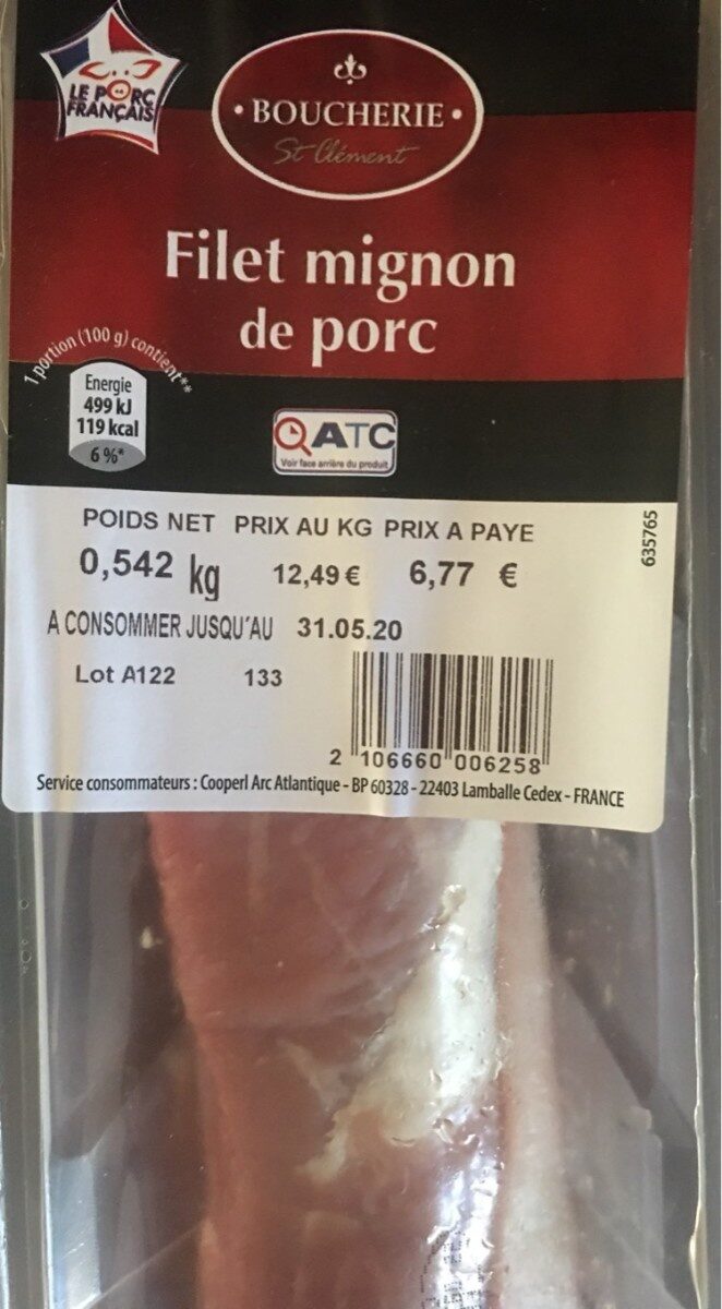 Filet mignon de porc - Product - fr