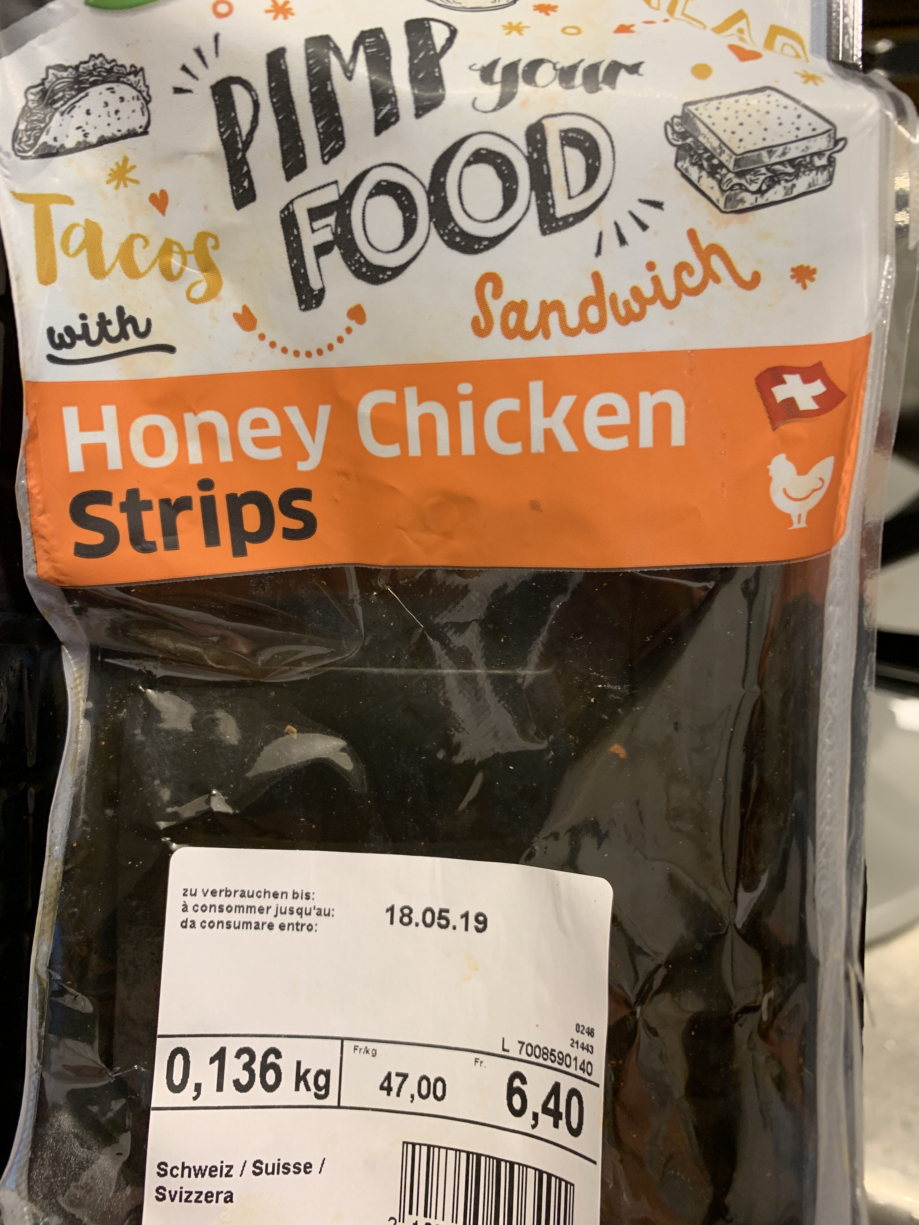Honey chicken strip - Product - fr