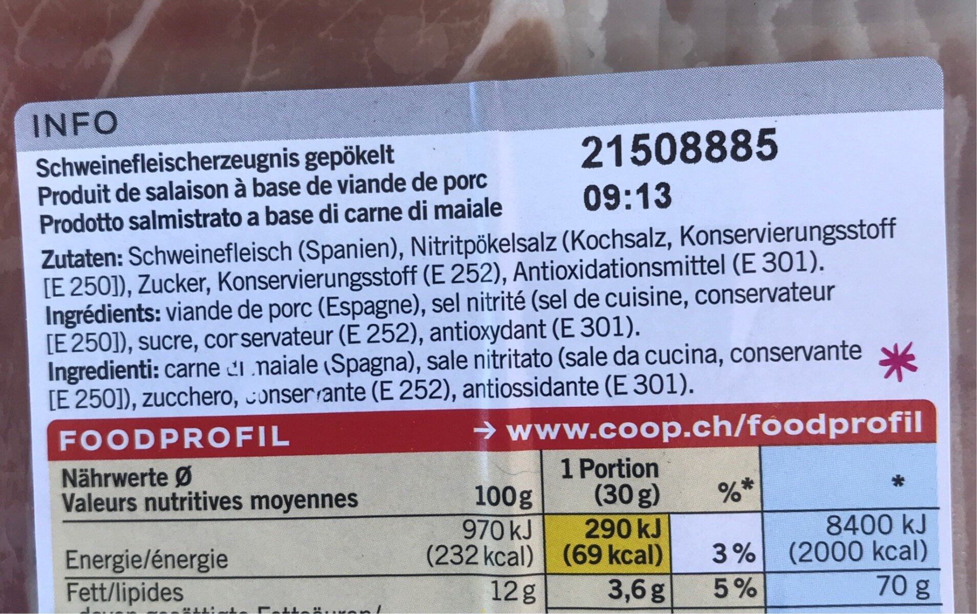 Jamon serrano - Ingredienti - fr