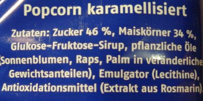 Popcorn karamellisiert - Ingrédients - de