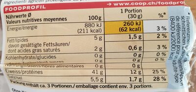 Viande des Grisons IGP - Valori nutrizionali - fr