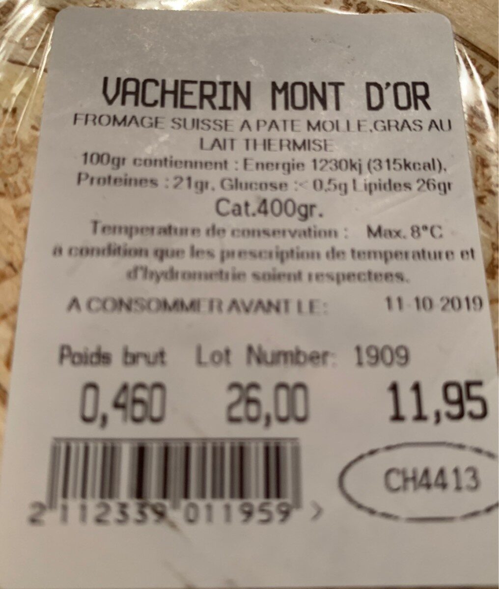 Vacherin Mont D'Or - Produit