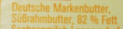 Sübrahm butter sahnig-frisch 250g - Zutaten