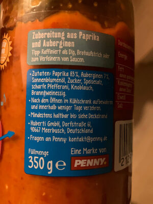 Ajvar Penny - Ingredientes - de