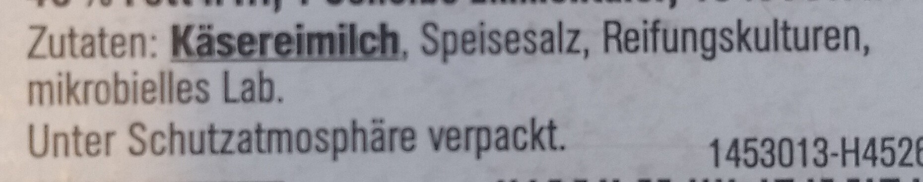 Käseaufschnitt - Ingredients - de