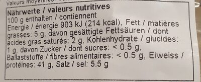 Viande des grisons d'herbes - Valori nutrizionali - fr