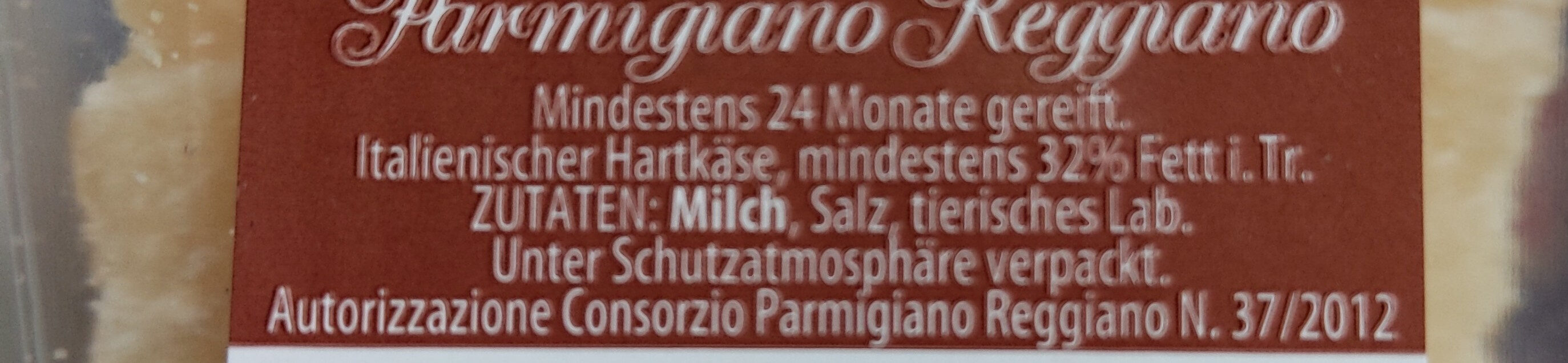 Parmigiano Reggiano - Zutaten