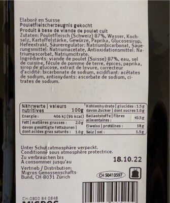 Chicken Strips Paprika - Nutrition facts