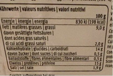 Cordon bleu - Valori nutrizionali - fr