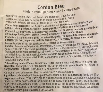 Cordon Bleu - Ingredienti - fr