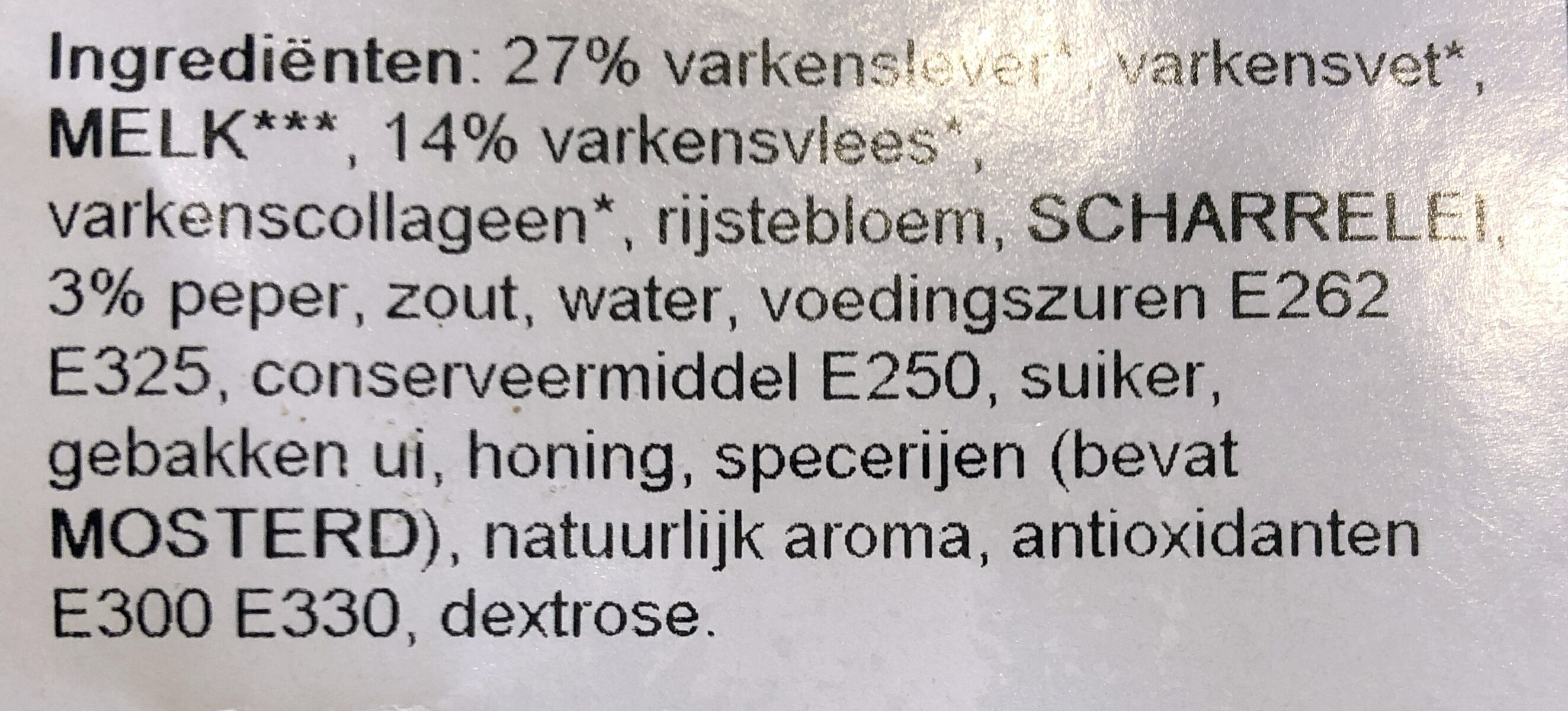 Peper paté - Ingredients - nl