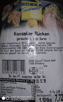 Kasseler Rücken - Produit