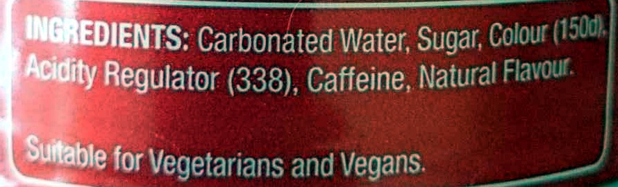 Cola - Ingredients