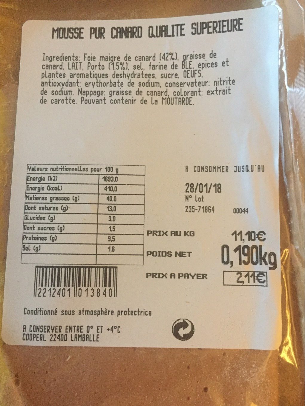 Mousse pur canard qualité supérieure - Prodotto - fr