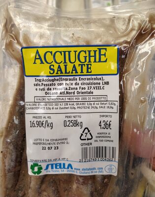 Acciughe salate - Prodotto
