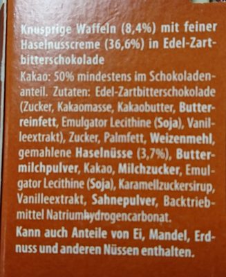 Knusper Schokoriegel, Schoko - Ingrédients