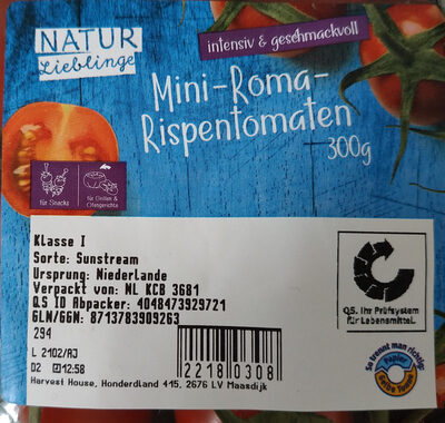 Mini-Roma-Rispentomaten - Ingrediënten - de