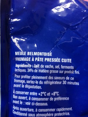 Meule belmontoise - Ingredients
