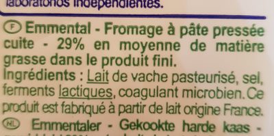 Emmental - Ingredients - fr