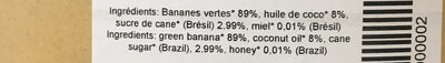 Chips de Bananes en vrac Bio - Ingredients
