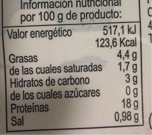 Pavo a tacos ajillo - Nutrition facts - es