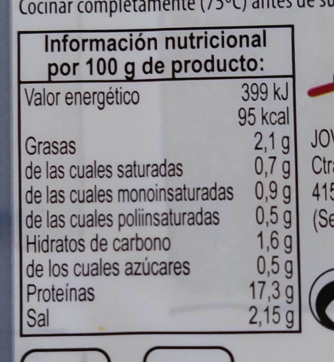 Pincho amarillo con perejil - Nutrition facts - es