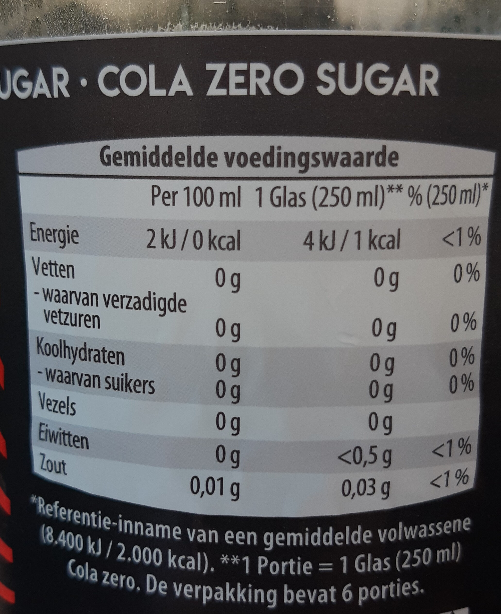 River cola zero - Voedingswaarden
