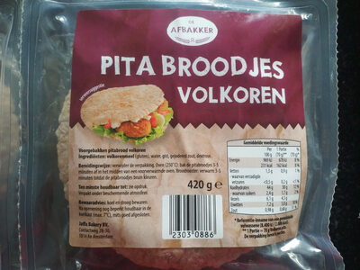 Pita broodjes volkoren - Product - nl