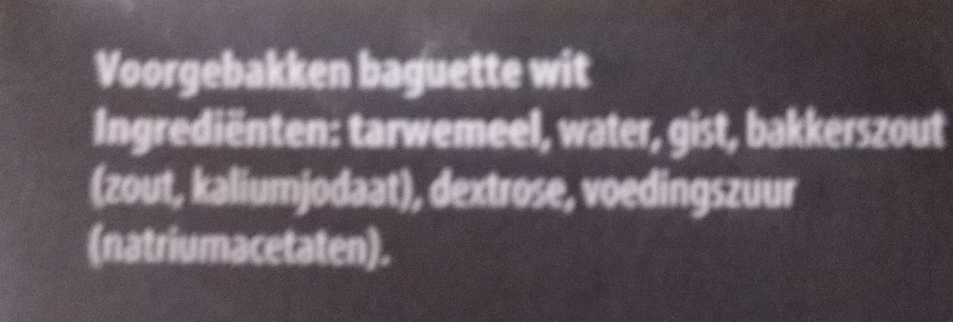 Baguettes Wit - Ingrediënten