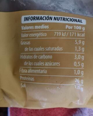 POLLO TROCEADO ASADO - Información nutricional