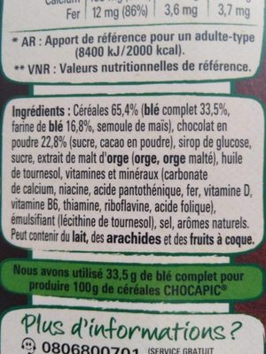 Chocapic - Ingredients - fr