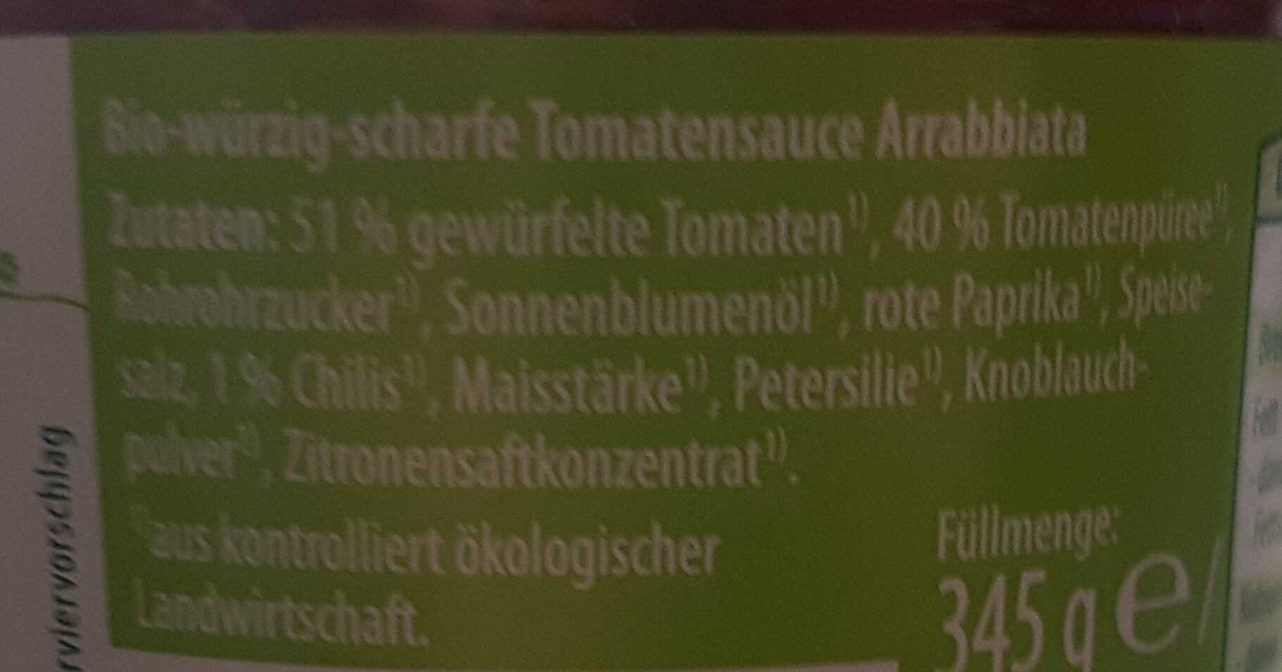Tomatensauce all'Arrabbiata - Ingredients - de