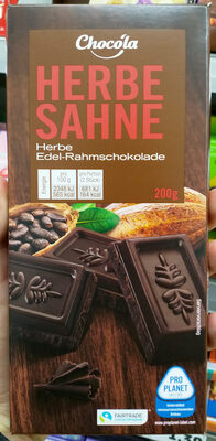 Schokolade, Edelherbe Schokolade mit feiner Sahne - Product - de