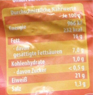 Stassfurter Hähnchen Keule - Nutrition facts - de